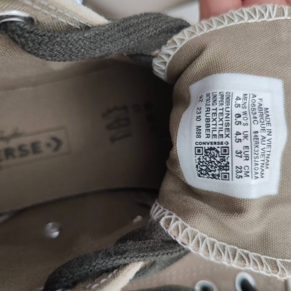 Converse Beige & Khaki Chuck 70 Patchwork Suede High Top Sneaker - Picture 8 of 10